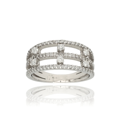 Fehér arany gyűrű 51-es méret (B2121_3I)